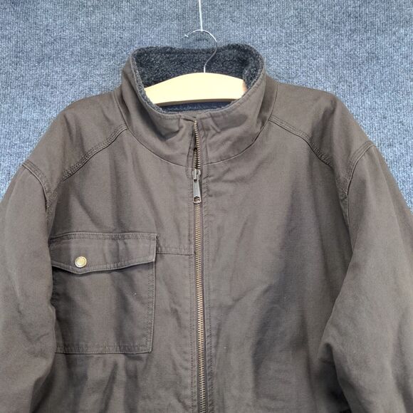 Dri-Duck Men's Field Jacket XL Long Sleeve Brown Sherpa Lined Full Zip Cotton - Picture 3 of 13